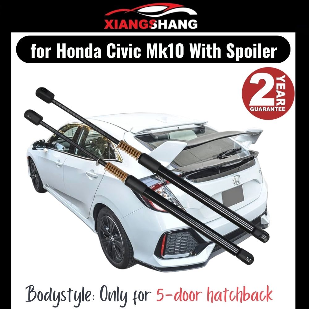 2 Stück Heckklappendämpfer für Honda Civic Mk10 (FK4/FK7/FK8) Schrägheck MIT FEDER Kofferraum Gasdruckdämpfer