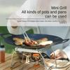 Outdoor Portable Barbecue Grill Mini Stainless Steel Folding Gas Stove Stand Pot Rack Grill Pan Rack Camping Accsesorios