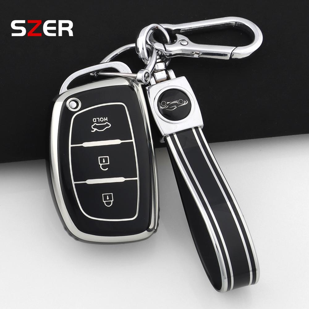 3 4 Tasten TPU Auto Smart Key Hülle Abdeckung Schlüsselanhänger Für Hyundai Tucson Santa Fe Rena Sonata Elantra Creta Ix35 Ix45 I10 I30 I40