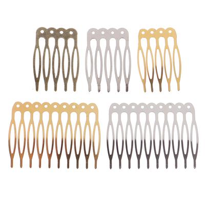 10 Stück 5/10 Zähne Metall Haarkamm Haarspange Klaue Form Haarnadeln DIY Haarzubehör
