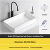 Tengxiang Ceramic Sink: White Floor-Standing Luxury Basin with Cabinet for Bathroom or Balcony