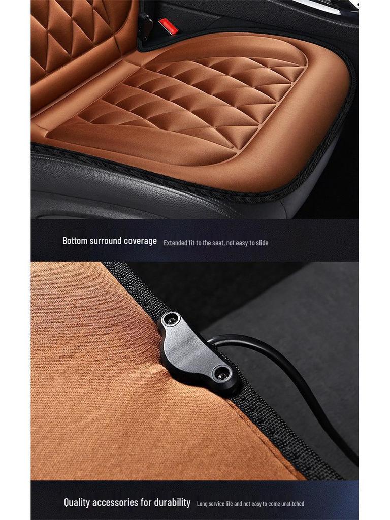 Universal Car Heated Seat Cushion, 12V, Winter Insulated, Single/Double Seat