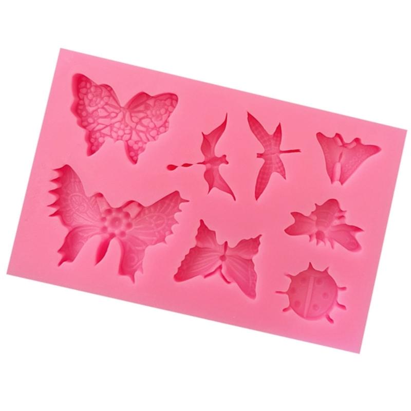 3D Butterflies Dragonflies Silicone Food Grade Mould Clay Resin Ceramics Candy Fondant Candy Chocolate Soap Mould