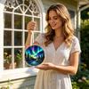 Decorative Stained Glass Window Hanging Suncatcher Puzzle Ornament for Garden Kitchen Sunroom Home Decoration Indoor Outdoor Use