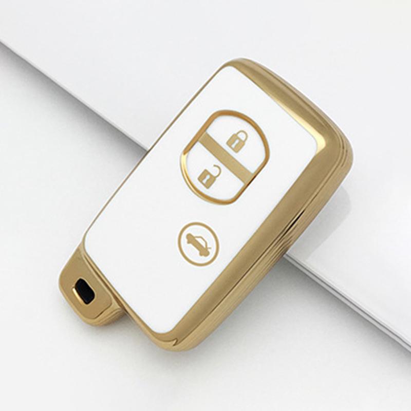 

Мягкий ТПУ Чехол-накладка для ключа автомобиля для Toyota Land Cruiser Prado Camry Crown Majesta Highlander Kluger Mark X Subaru Forester XV 3 кнопки белый