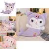 Cute My Melody Cartoon Mermaid Plush Doll Pillow For Girls Gift And Bedroom Decor