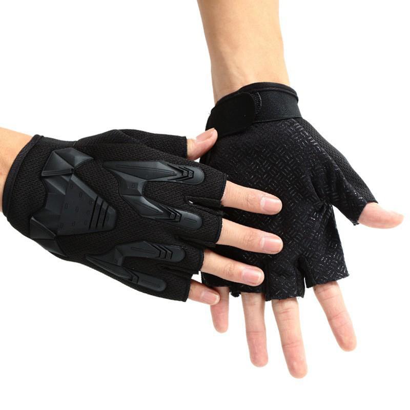 Summer Half-Finger Tactical Gloves for Men Fingerless Design for Shooting and Motorcycle Work
