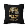 Awesome Water Polo Gift Design In Gold Square Pillowcase Cushion Cover Pillow Case Throw Pillow Cover for Home Bedroom Car