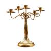 Vintage Iron Art Candle Holder Decoration Detachable 3/5-Arm Candlestick Home Office Living Room Metal Taper Candle Stand Table Centerpiece Ornament