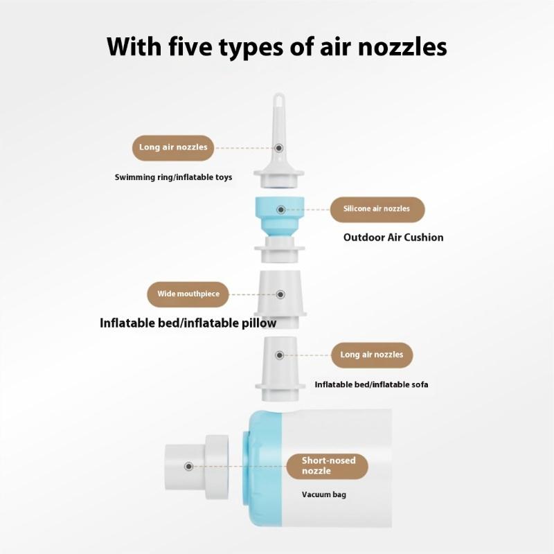 Portable Electric Air Pumps Wireless Rechargeable Inflate Deflate Pump for Compression Bags Inflatable Toys Enduring