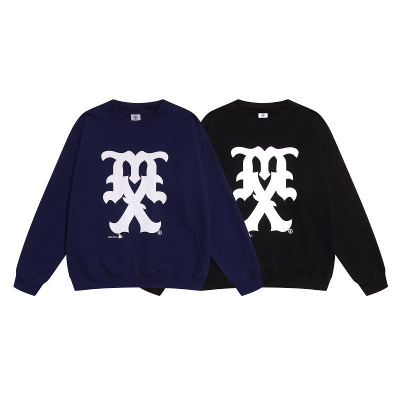 SAINT Retro Distressed Fleece Pullover Sweatshirt