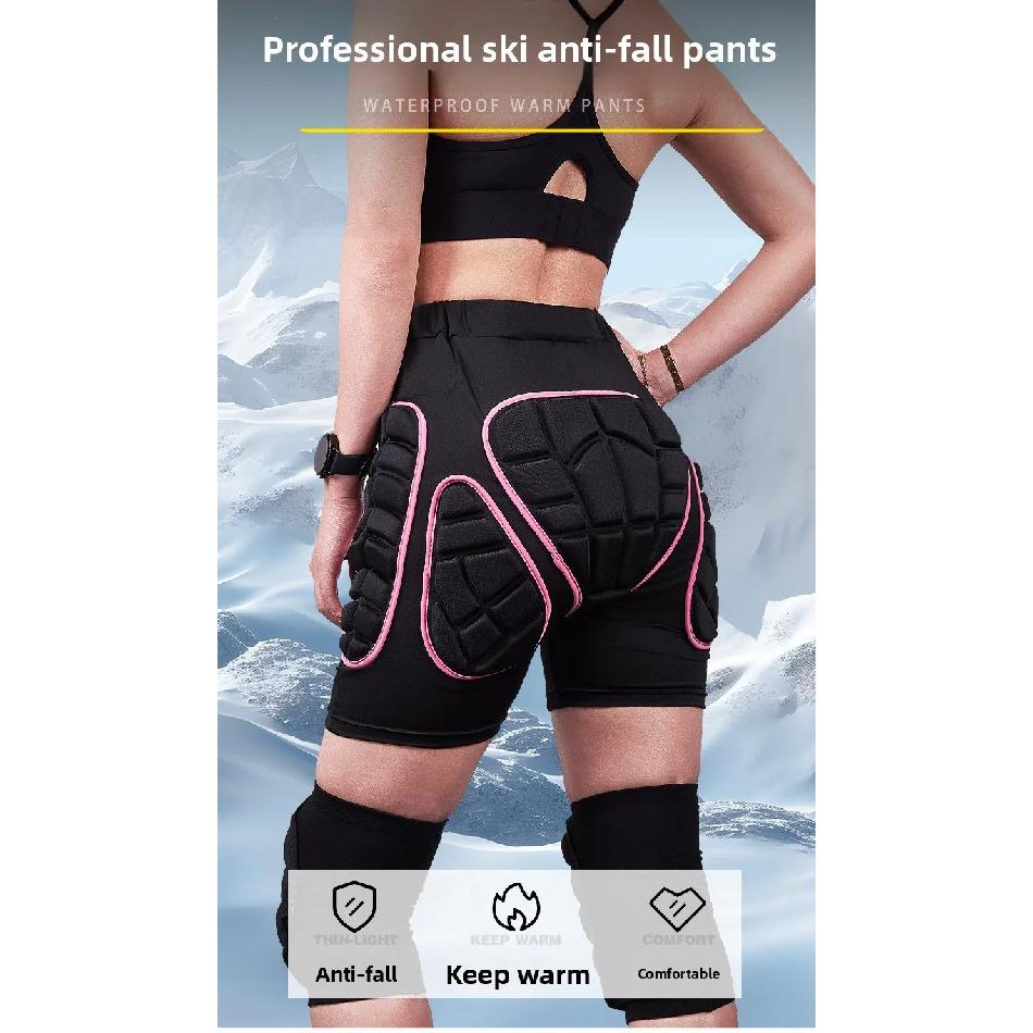 Women's Padded Bike Sport Shorts Cycling Shorts with Impact Protection Hip Padded Ski Protector Skating Protective Gear