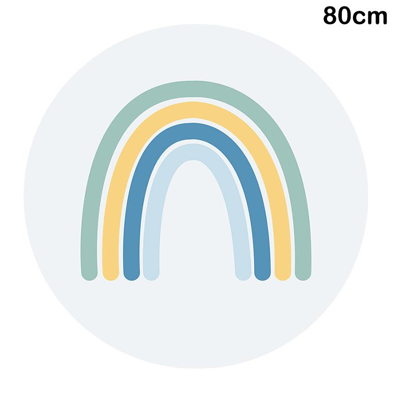 Rainbow Fluffy Carpet For Living Room With Tasselsl White Hairy Bedroom Rug Baby Folding Carpet Soft Nursery Play Mat For Kids