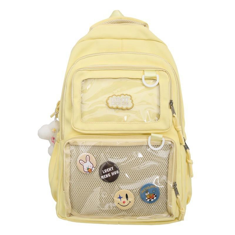 

Japanese All-match High-face Value Large-capacity JK Transparent Pain Bag Light Schoolbag Women s Simple Backpack