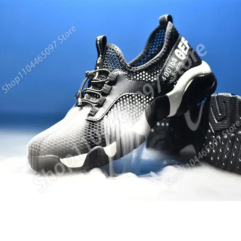 Fashion 2025New Men Steel Toe Work Safety Shoes Lightweight Breathable Reflective Casual Sneaker Prevent Piercing Women Protective Boots