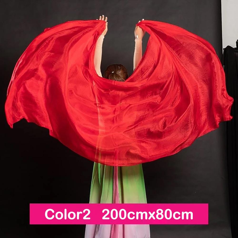 Long Latin Belly Dance Shawls Gradient Color Dancing Scarf Fashion Performance Shawl