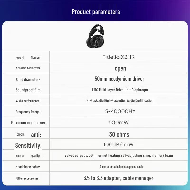 Philips Fidelio X2HR HiFi Over-Ear Wired Headphones