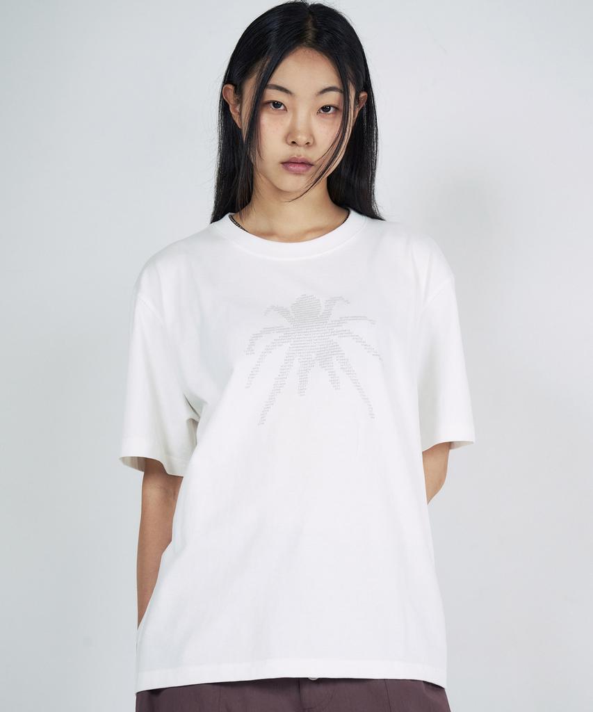 SLOWACID Ascii Spider Short Sleeve T-Shirt [White]