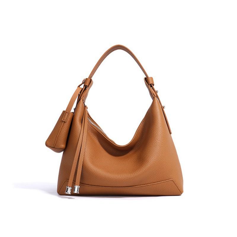 Large Capacity Versatile Women's Crossbody Bag With Niche Design Cowhide Armpit Office Worker's Hand-held Shoulder