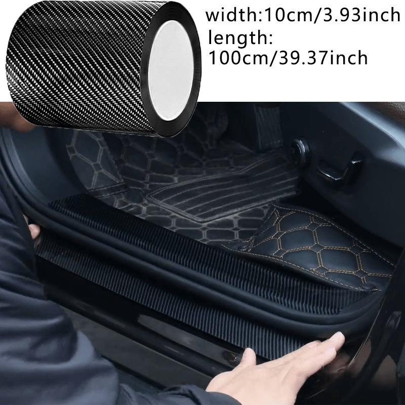 Car Door Edge Protection Film 3D NanoCarbon Fiber PVCWaterproof Scratch Proof AdhesiveTapeUniversal Fit Black Anti-CollisionFilm