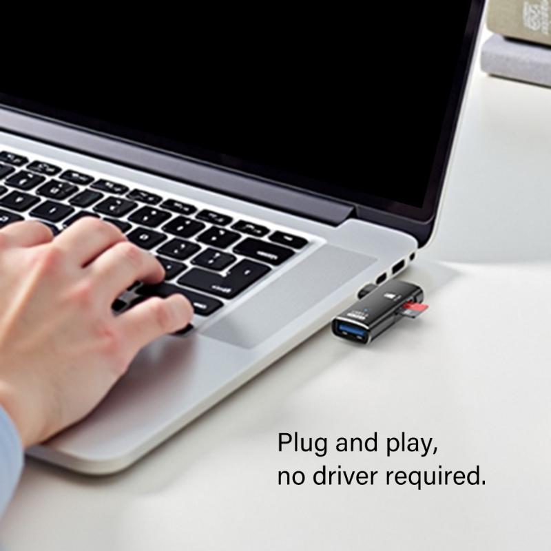 Aluminum USB Type C Data Link Small Storage Card Reader USB Rapid Processor For Camera Laptop Phone Tablet And Computer