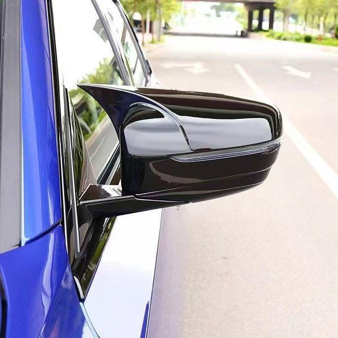 Fits 2020-2025 BMW 3, 5, 7 Series Horn Rearview Mirror Cover G20 G30 Decorative Shell Sticker.