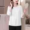ZANZEA Women Casual Round Neck Solid Color Loose 3/4 Sleeve Blouse