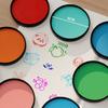 Colorful Ink Pad Bright Colors Not Easy Smudge Easy Clean for DIY Handbook Decoration Children's Finger Painting