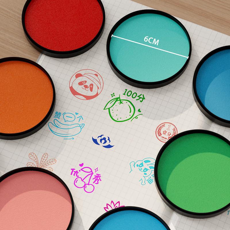 Colorful Ink Pad Bright Colors Not Easy Smudge Easy Clean for DIY Handbook Decoration Children's Finger Painting