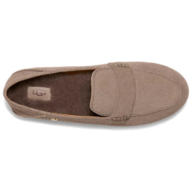 UGG California Loafer Cow Split Leather Loafers Women's Smoke Plume Gray 1147350-SKP