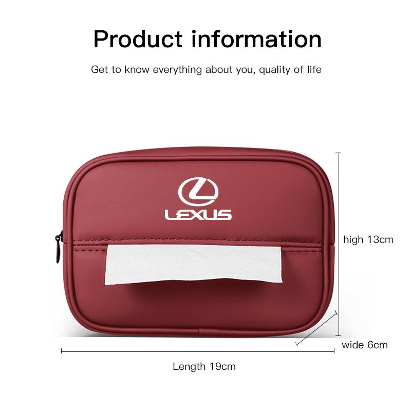 Car Tissue Box Auto Armrest Paper Storage Bag For Lexus F SPORT GX460 Ct200h IS250 ES 220D IS200 Fsport GS GX IS LS LX NX