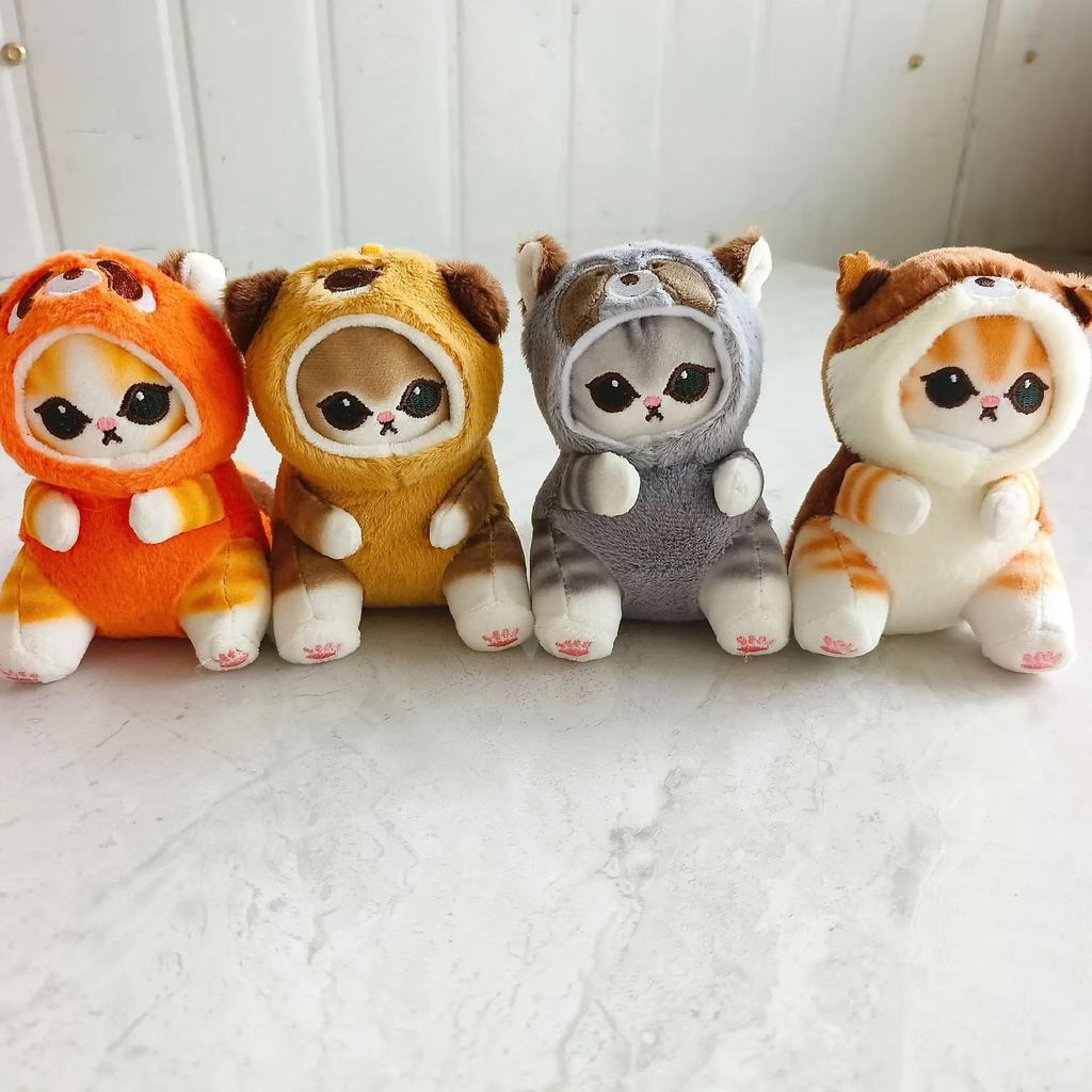 Kawaii Schlüsselanhänger Anhänger Cartoon Mofusand Haifisch Katze Cross-Dressing Puppe Rucksack Dekor Spielzeug Geburtstagsgeschenke