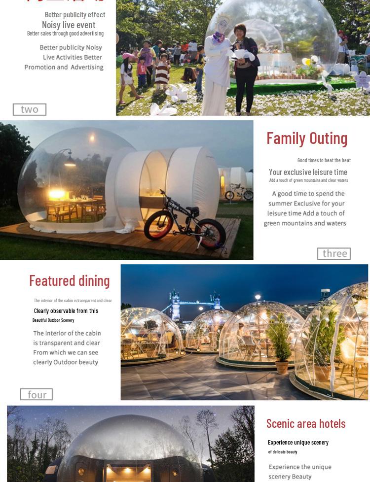Inflatable Starry Sky Bubble Tent: Transparent Holiday House for Scenic Camping