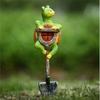 Creative Frog Rabbit Turtle Shovel Outdoor Garden Bonsai Craft Decorations Resin Patio Lawn Decoration Balcony Home Decor