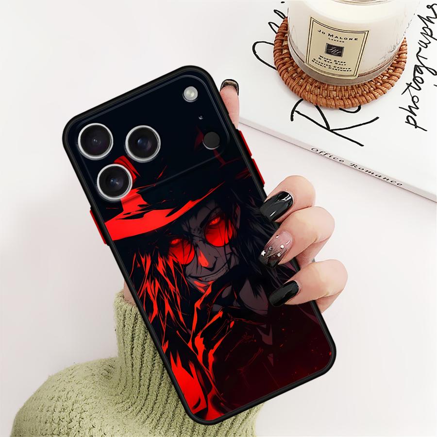 Case for iPhone 17 16 Pro Max 15 Plus 12 XS 11 14 17 Air 16e 13 Mini Back Phone Cover Anime Cool H-Hellsing