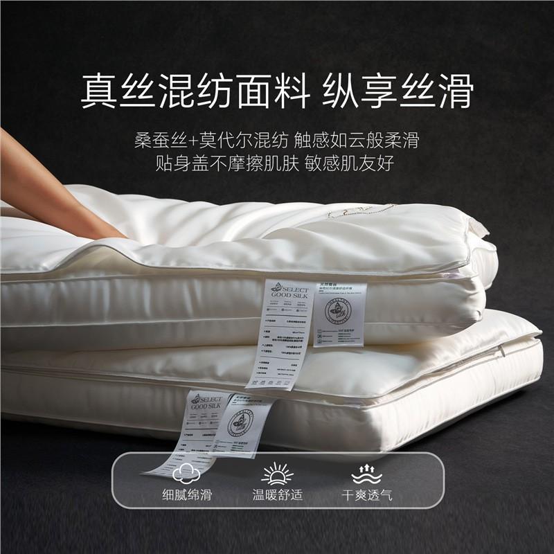 Luxury Silk-Infused Memory Foam Pillow Neck Support Sleep Comfort Adult Bedding Standard Size