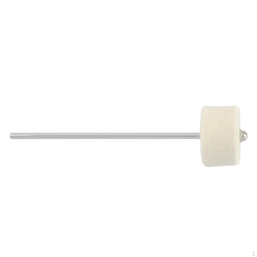 Double Sided Bass Drum Beater Stainless Steel Rod Felt Lightweight Musical Instrument