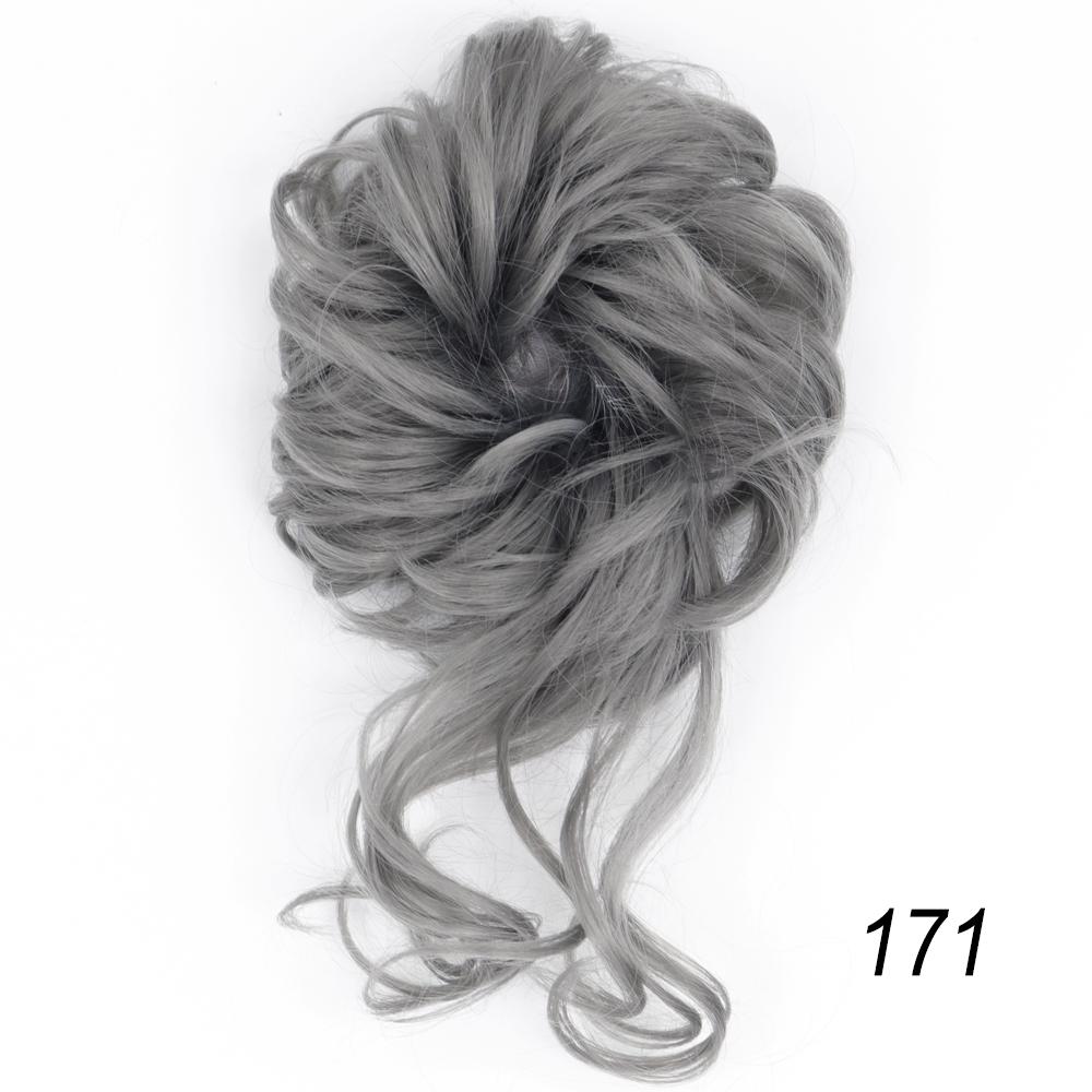 LISI HAIR Synthetic Curly Scrunchie Chignon with Elastic Rubber Band Messy Bun Ponytails Extension for Women