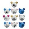 Pack of 10 Cute Wooden Animal Beads for DIY Crafts Random Colors Round Wooden Beads Animal Head Natural Wooden Balls