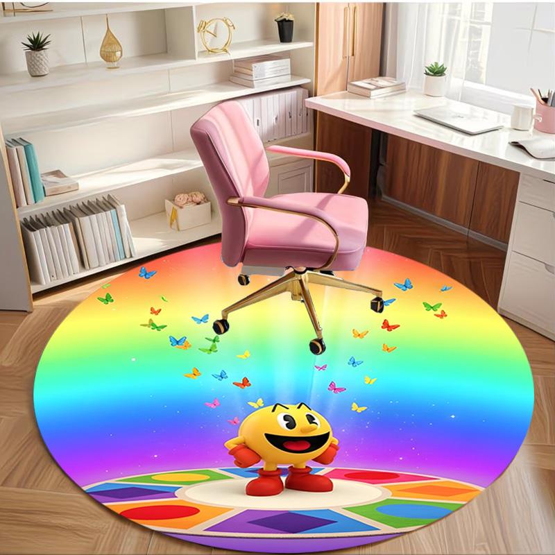 PAC Print Round Rug, Washable Floor Carpet, For Entryway Dorm Laundry Room Office Study, Home Decor Birthday Christmas Gift