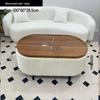 Stylish Compact Storage Combo: Round Coffee Table & Sofa Side Table Set