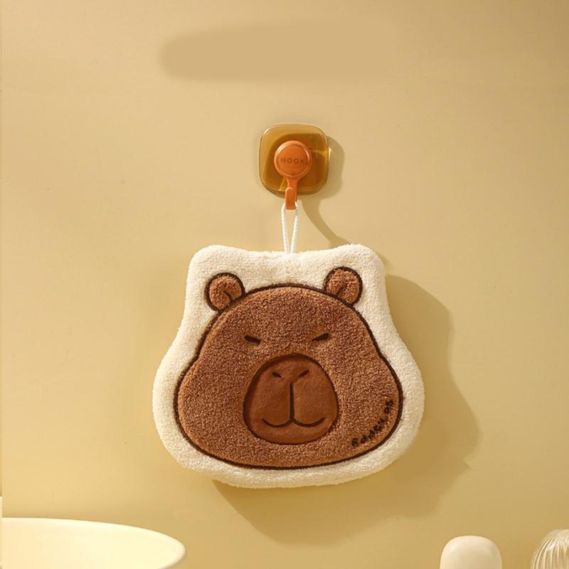 Animal Themed Kids Hand Towels Soft Absorbent Polyester Quick Drying for Kitchen and Bathroom