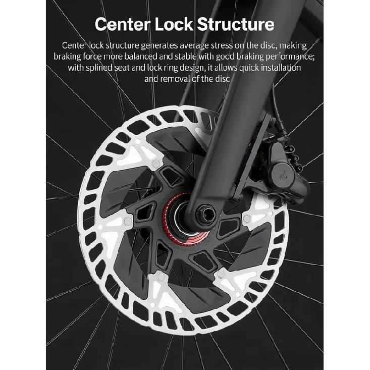 Floating Heat-Dissipating Brake Rotors for Road & Mountain Bikes, 6-Bolt & Center-Lock Discs
