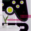 Cool Game Controller Printed Curtains Suitable For Children's Room Bedroom Game Room E-Sports Room Decorative Curtains 2 Pieces