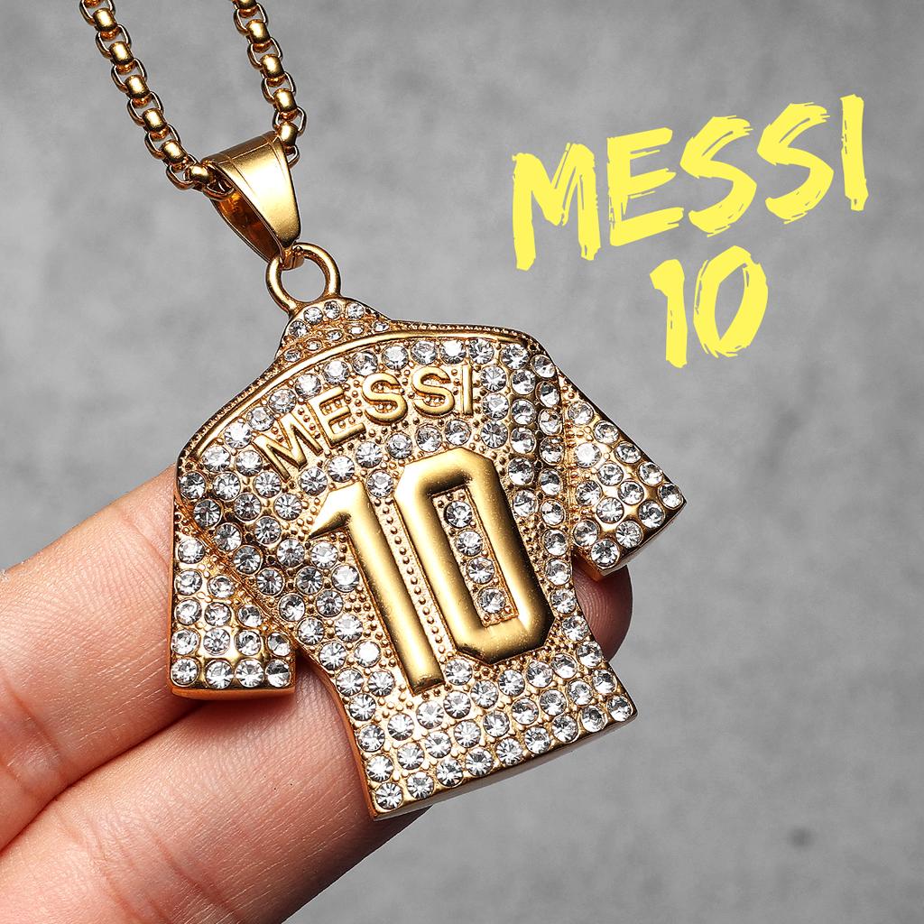 Messi Cristiano Ronaldo Neymar Haaland Football Jersey Man Necklaces Stainless Steel Pendant Chain Jewelry Gift Wholesale