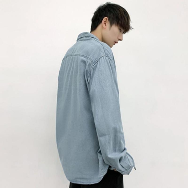 Spring New Men's Loose Long Sleeve Casual Classic Shirt Jacket