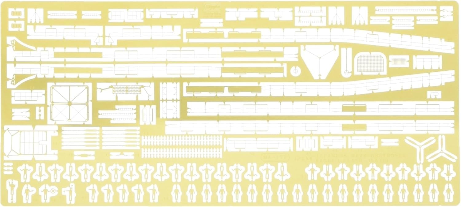 

Hasegawa scale parts for the Japanese Navy Type A destroyer Yukikaze plastic model QG10 1/350 photo-etched (Operation Tenichi-go) kit, золотий
