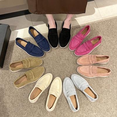 Eleganti Scarpe Casual in Camoscio Leggere Traspiranti Slip-on da Uomo e da Donna Scarpe da Guida Mocassini Comodi