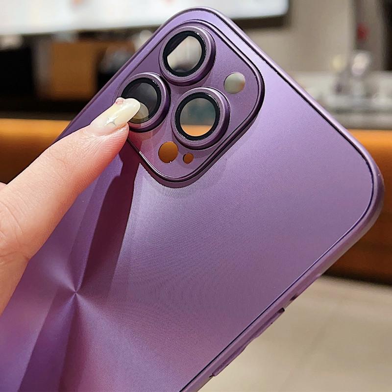 Aurora Laser CD Pattern iPhone 17 Case with Built-in Lens Protector for Apple 16 Pro Max, Frosted Case for iPhone 15