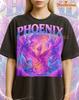 Phoenix Metallic Gradient Bootleg Shirt, Vintage Mythical Bird Retro Tee, 90s Throwback, Phoenix Metallic Gradient Sweater